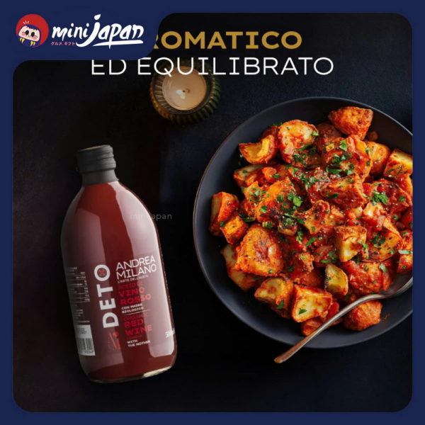 Giấm vang đỏ Detox hữu cơ có giấm cái Milano 500ml