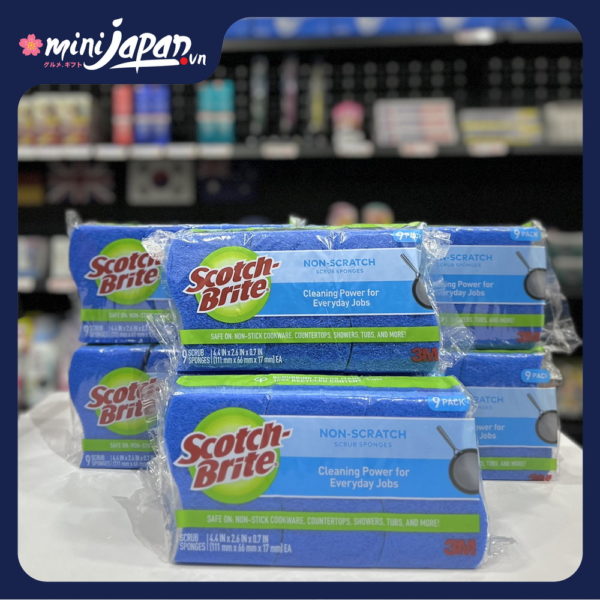 Miếng rửa chén Scotch-Brite hàng Mỹ ( gói 3 miếng )