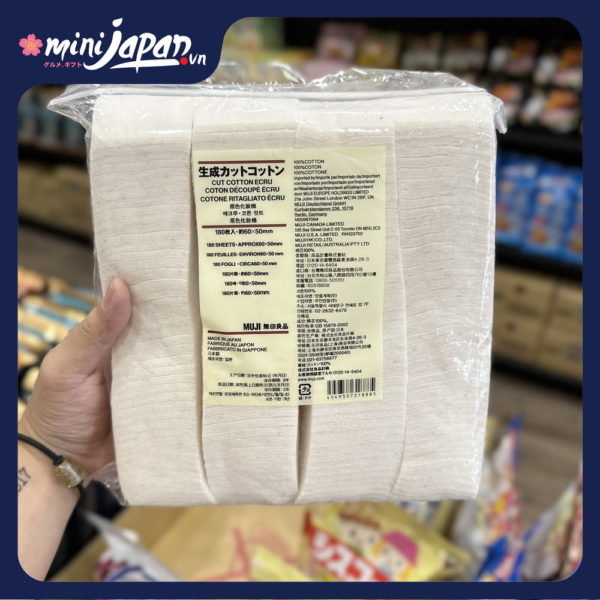 Bông Tẩy Trang Hữu Cơ Muji 180c