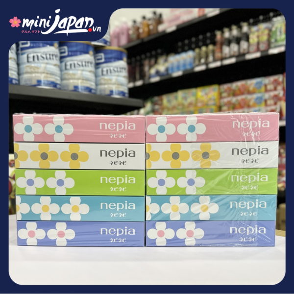 Giấy ăn Nepia hình hoa 150 tờ x 5 hộp