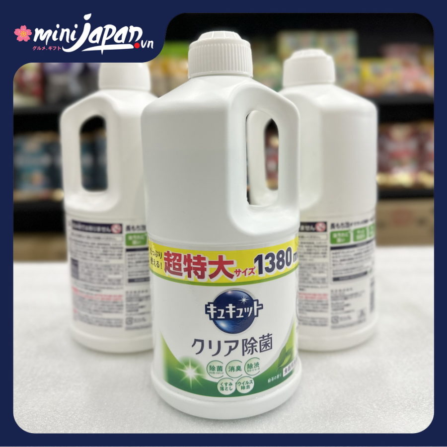 Kao kyukyutto Nước rửa chén Chai 1380ml trà xanh - Mini Japan Store ...