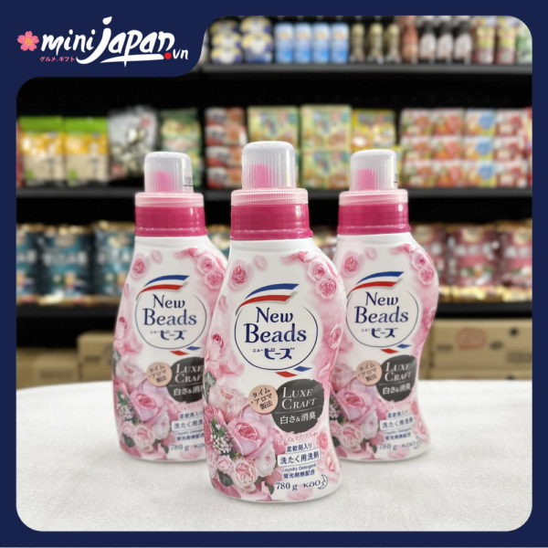 Nước giặt Kao New Beads hương hoa hồng 780g