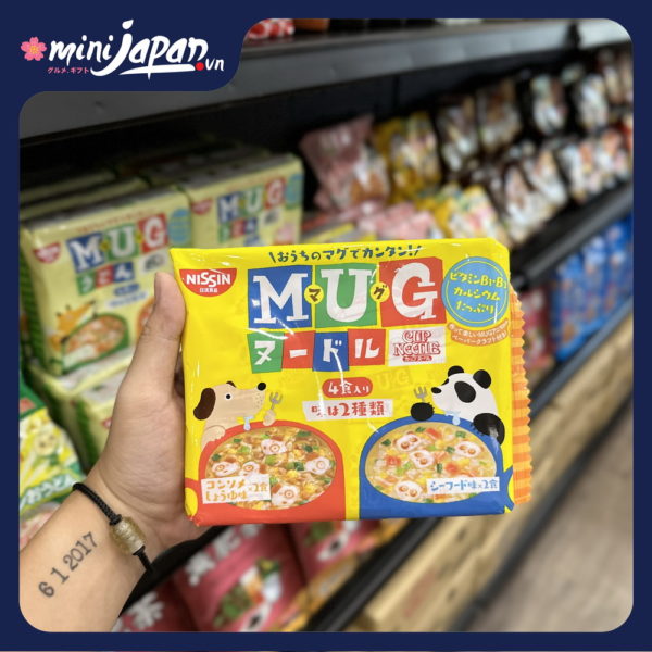 Mì Ăn Liền Mug Nissin Nhật Bản Lốc 4 gói 20gr