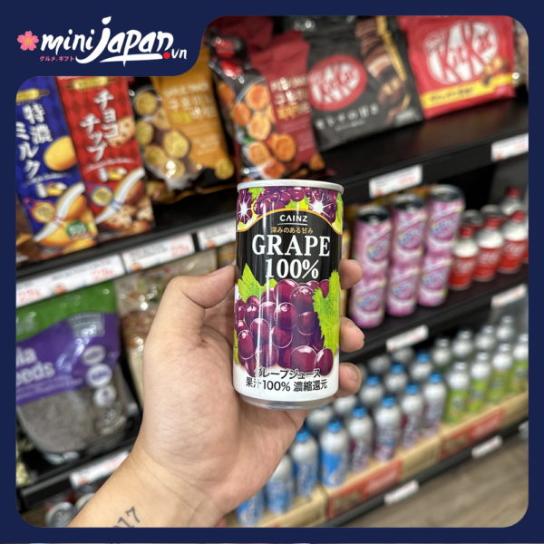 Nước ép trái cây nguyên chất 100% Cainz Nho 190g