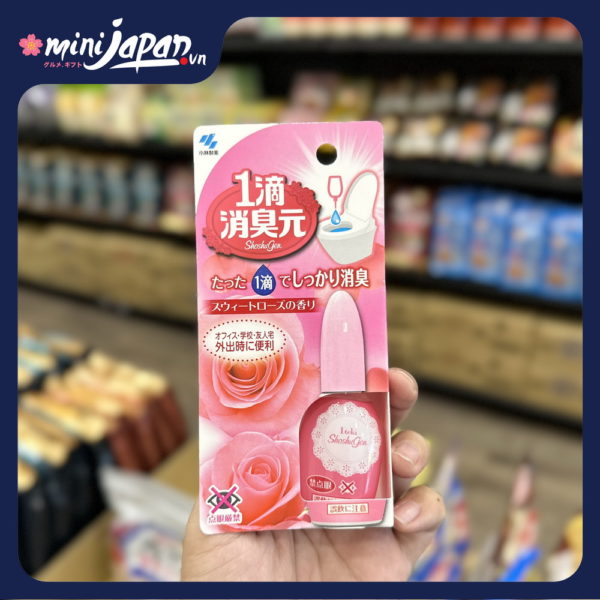 Nước nhỏ thơm bồn cầu Shoshugen Kobayashi của Nhật màu hồng 20ml