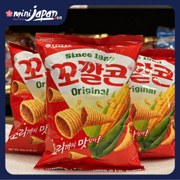 Snack bắp nón LOTTE Hàn Quốc vị truyền thống 67g