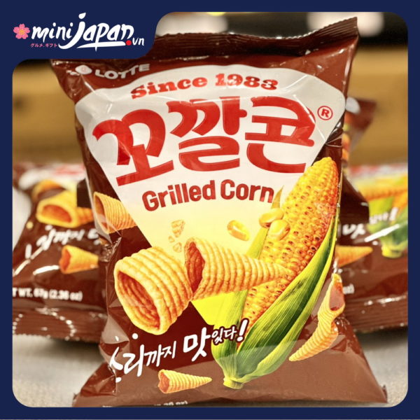Snack bắp nón LOTTE Hàn Quốc vị bắp nướng 67g