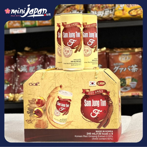 Nước hồng sâm Sam Jung Ton-F Hàn Quốc hộp 8 lonx240ml