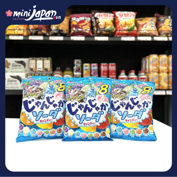 Kẹo soda trái cây Lion 8 vị 114g hàng Nhật