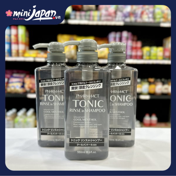 Dầu gội xả Pharmaact Tonic hương bạc hà cho nam 550ml