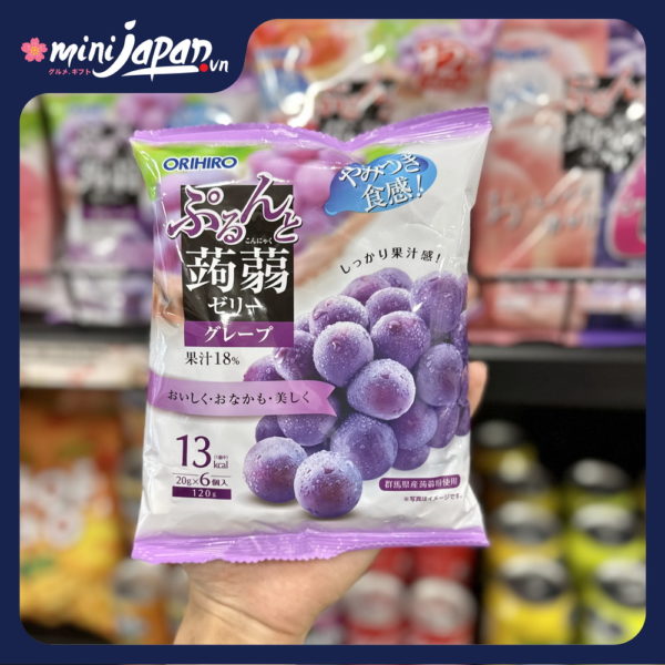 Thạch hoa quả Orihiro vị Nho tím gói 120g