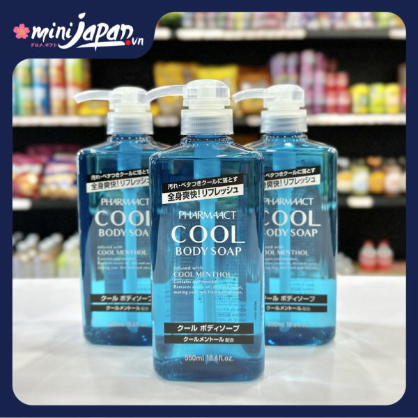 Sữa tắm Pharmaact cool hương bạc hà cho nam 550ml