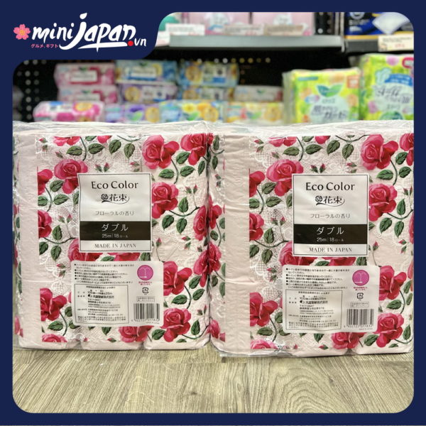 Giấy vệ sinh Eco Color 18 cuộn hoa hồng