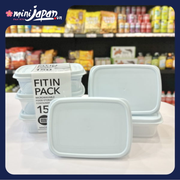 Set 3 hộp nhựa nắp dẻo 150ml (xanh mint)