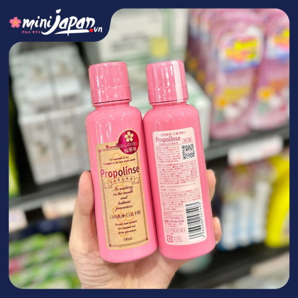 Nước súc miệng Propolinse Sakura hương hoa Anh Đào 150mL sạch răng thơm miệng