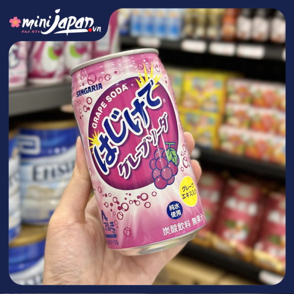 SANGARIA Hajikete Soda vị nho tím 350ml