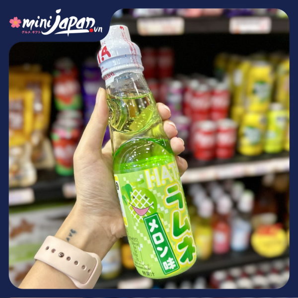 Nước Soda Hata Kosen Ramune vị dưa lưới 200ml