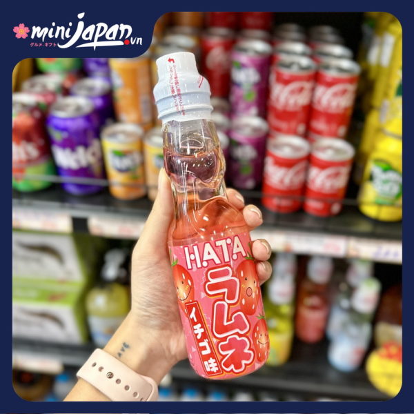 Nước Soda Hata Kosen Ramune vị dâu 200ml
