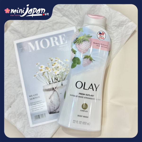 Sữa Tắm Olay Dâu Trắng & Bạc Hà 650ml