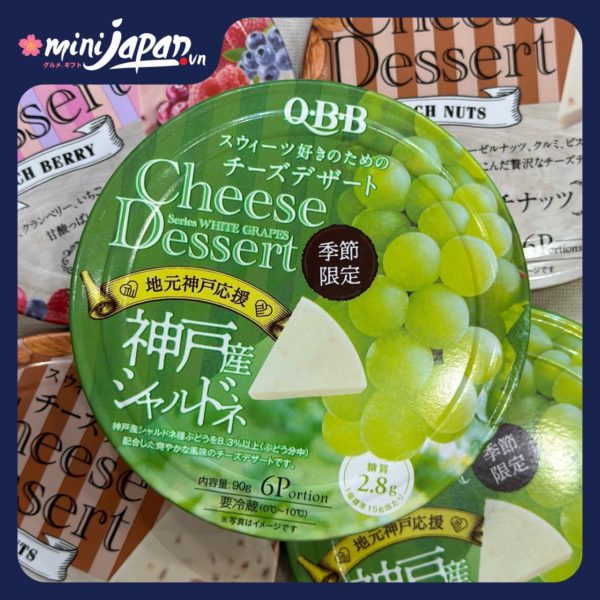 Phô Mai QBB Vị Nho Xanh 6 Miếng Hộp 90g