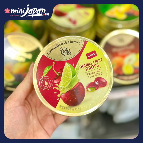Kẹo thiếc Cavendish & Harvey cherry nhân chanh 175g