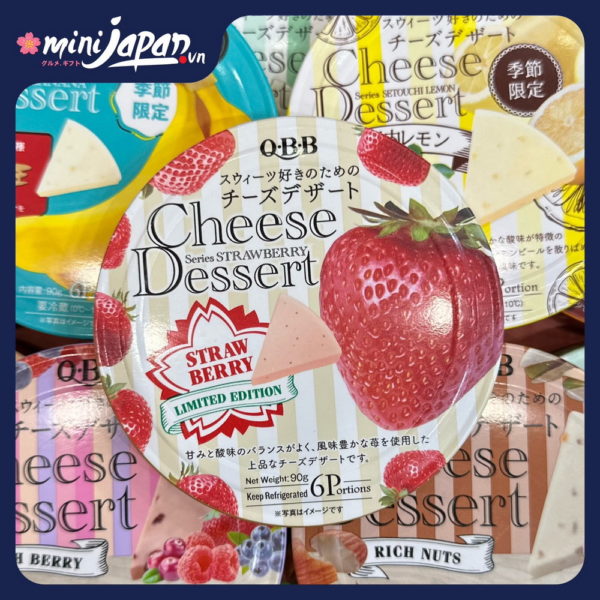 Phô Mai QBB vị Dâu tây 6 miếng hộp 90g
