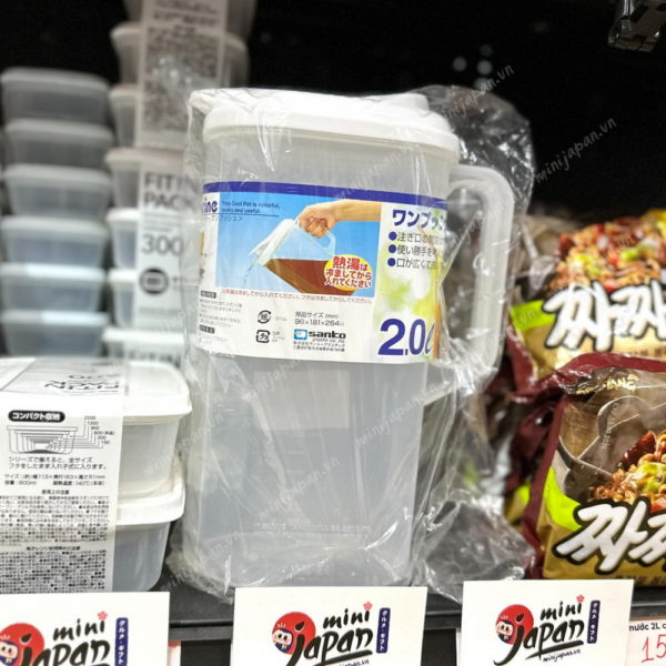 Bình đựng nước 2L cao cấp nắp bật