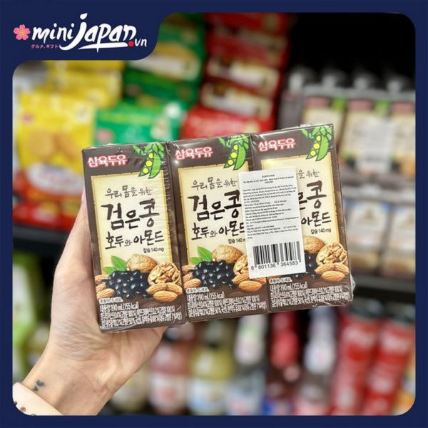 Sữa đậu đen óc chó hạnh nhân Sahmyook 190ml