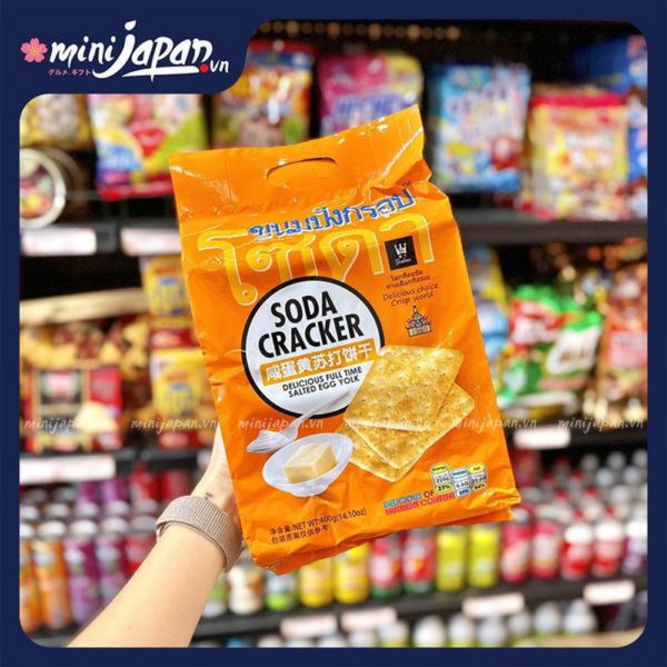 Bánh quy Soda Cracker Trứng muối (Cam) 400g
