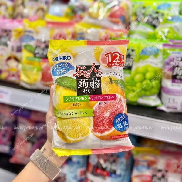 Thạch Orihiro mix Chanh, Bưởi 240g