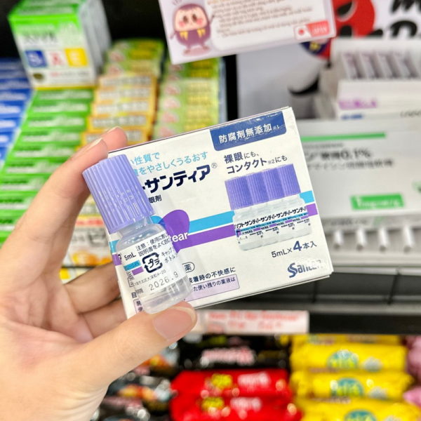 Nước nhỏ mắt nhân tạo Santen 5ml - TÍM