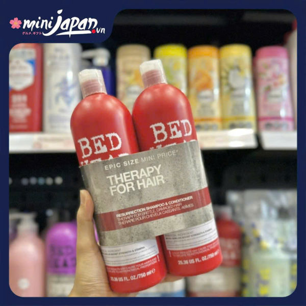 Set gội xả Tigi Bed Head phục hồi cấp độ 3 750ml - đỏ