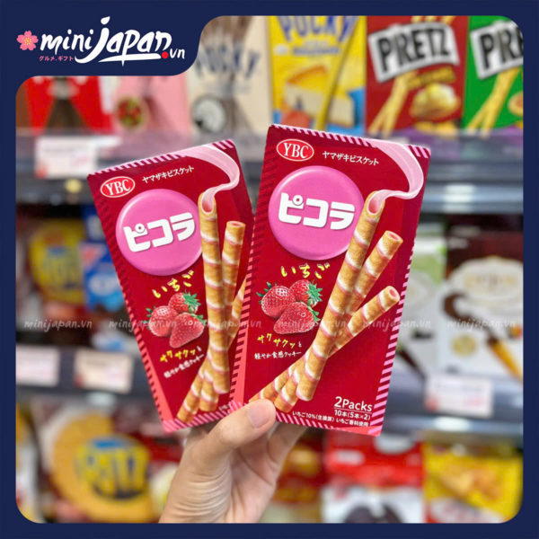 Bánh quế YBC Picola vị dâu (5c x 2 gói)