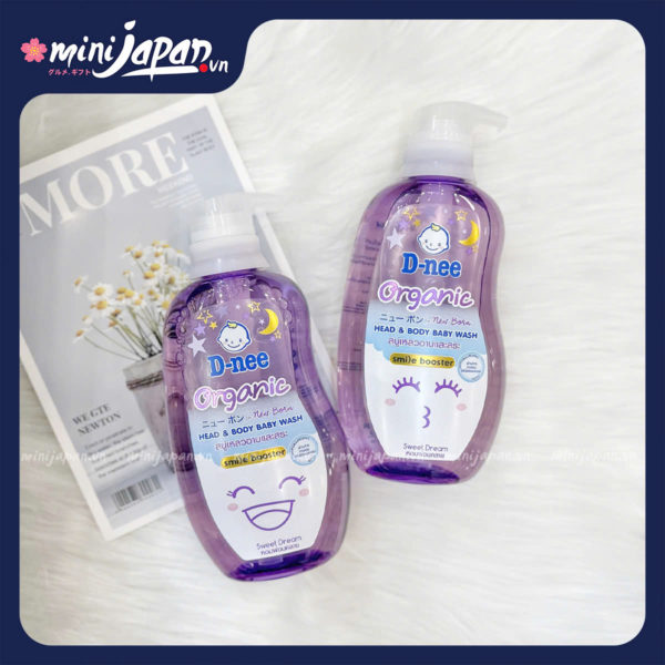 Sữa Tắm Gội Em Bé D-nee Organic Sweet Dream 380ml ( Tím )