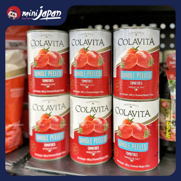Cà Chua Đóng Hộp Nguyên Trái Bóc Vỏ Colavita Whole Peeled Tomatoes Hộp 400g