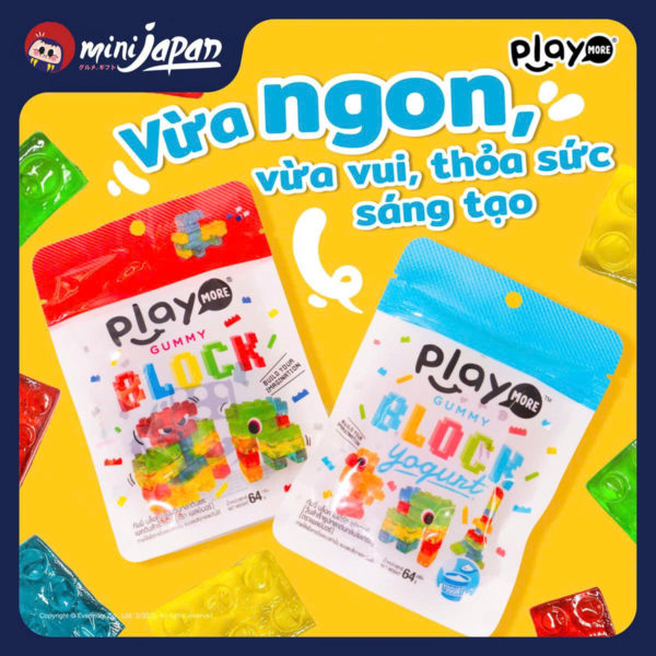 Kẹo dẻo Playmore xếp hình 64g