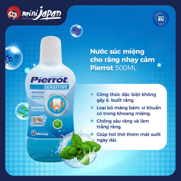 Nước súc miệng Pierrot cho răng nhạy cảm 500ml