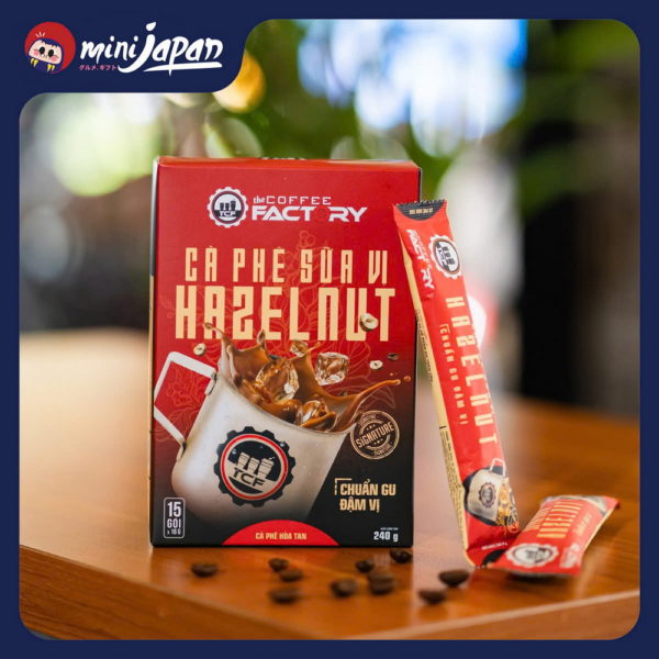 Cà phê sữa vị hazelnut hoà tan The Coffee Factory 15 gói x 16g