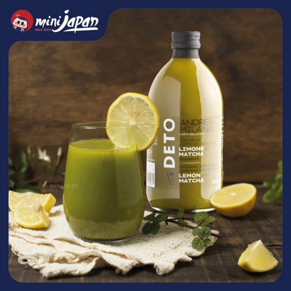 Giấm táo Detox hữu cơ có giấm cái vị Chanh Trà Xanh Milano 500ml