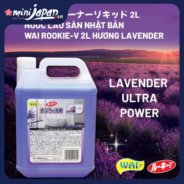 Nước lau sàn tẩy nhà tắm Wai Rookie hương lavender 2L