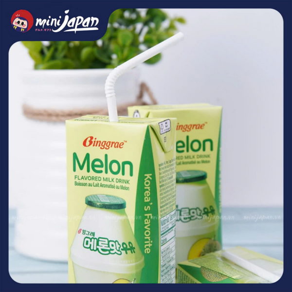 Lốc 6 Sữa Binggrae vị dưa lưới 200ml