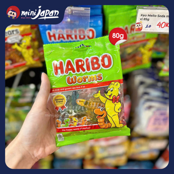 Kẹo dẻo Haribo Worms 80g
