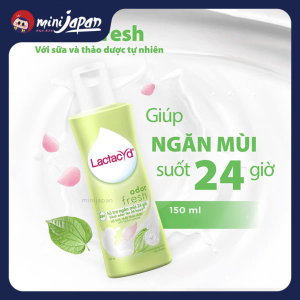 Dung dịch vệ sinh phụ nữ Lactacyd ngăn mùi 24h 150ml