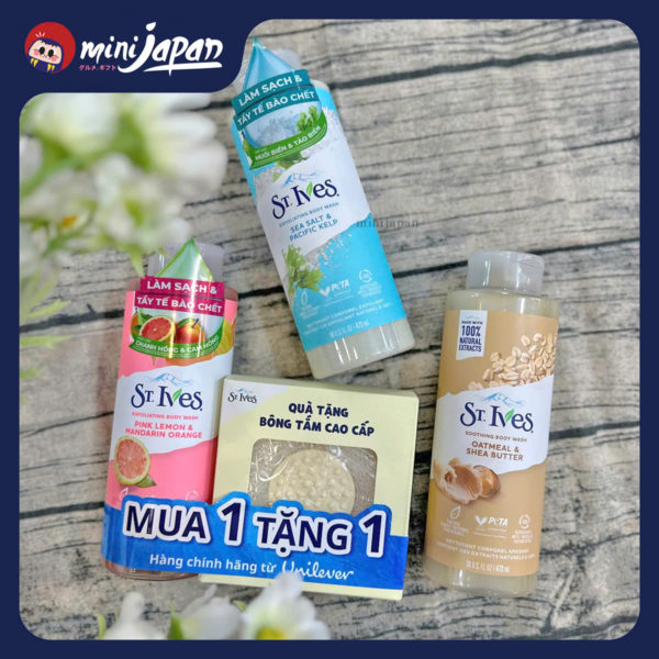 Sữa tắm St.Ives dưỡng ẩm da chiết xuất yến mạch và bơ hạt mỡ 473ml