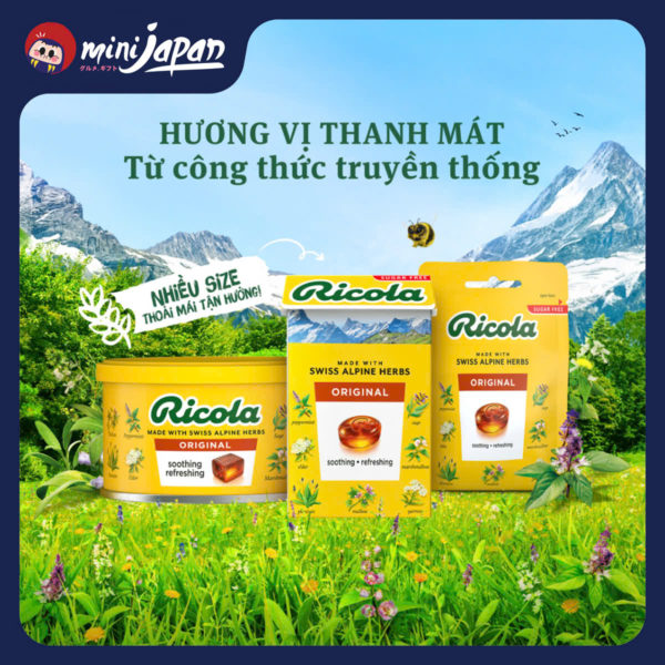 Viên ngậm thảo mộc Ricola Original không đường 40g