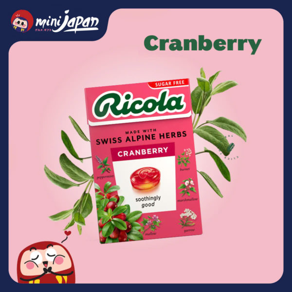 Viên ngậm thảo mộc Ricola Cranberry không đường 40g