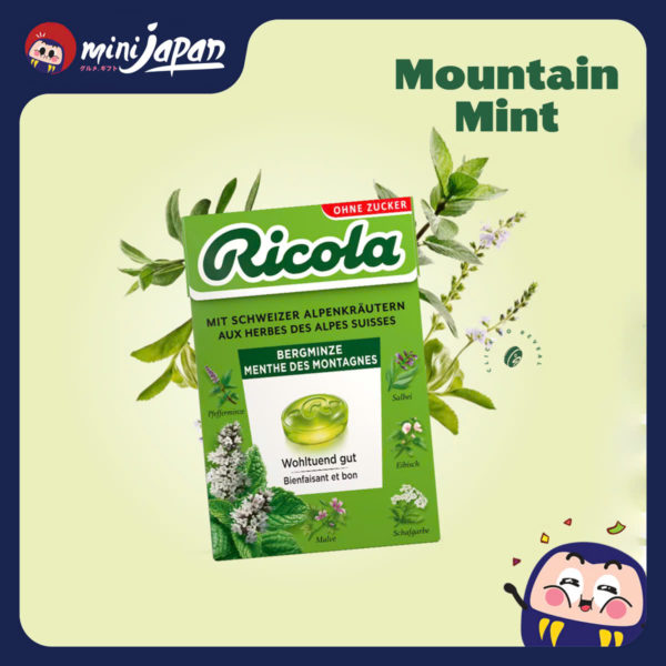 Viên ngậm thảo mộc Ricola Mountain Mint không đường 40g