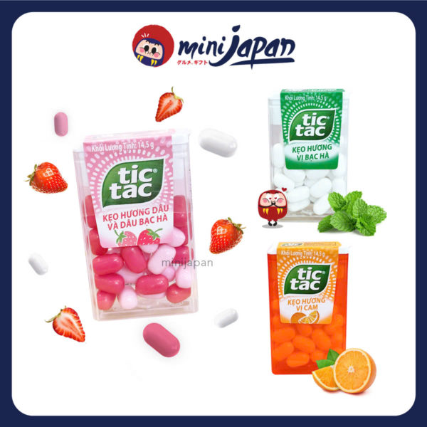 Kẹo Tic Tac hương dâu và dâu bạc hà 14.5g