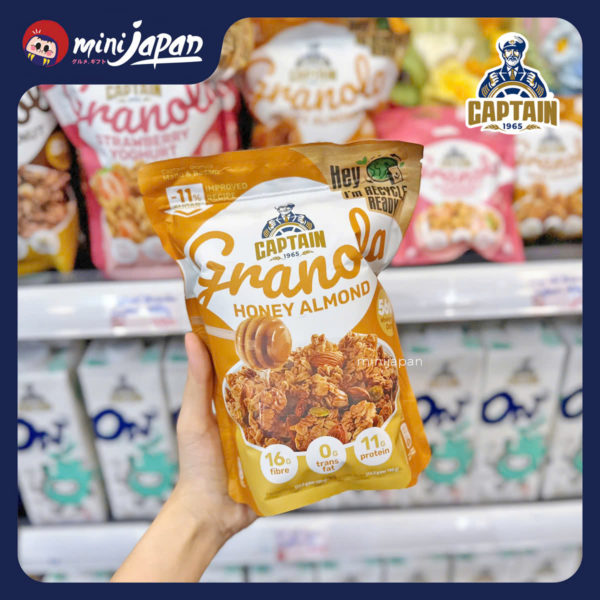 Ngũ cốc granola Captain mật ong hạnh nhân 200g