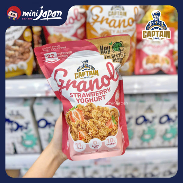 Ngũ cốc granola Captain sữa chua dâu 200g